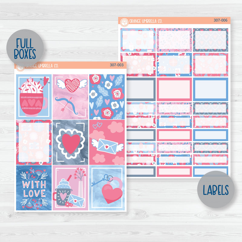 Flirty | Valentine's Day Weekly Planner Kit Stickers | 307-001