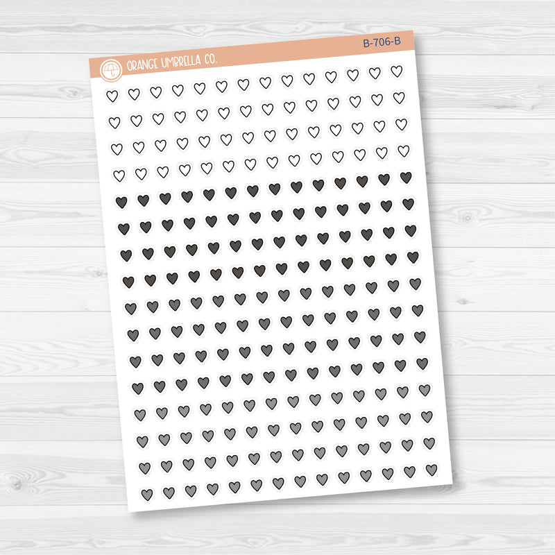 Tiny Heart Planner Stickers from Kits | B-706