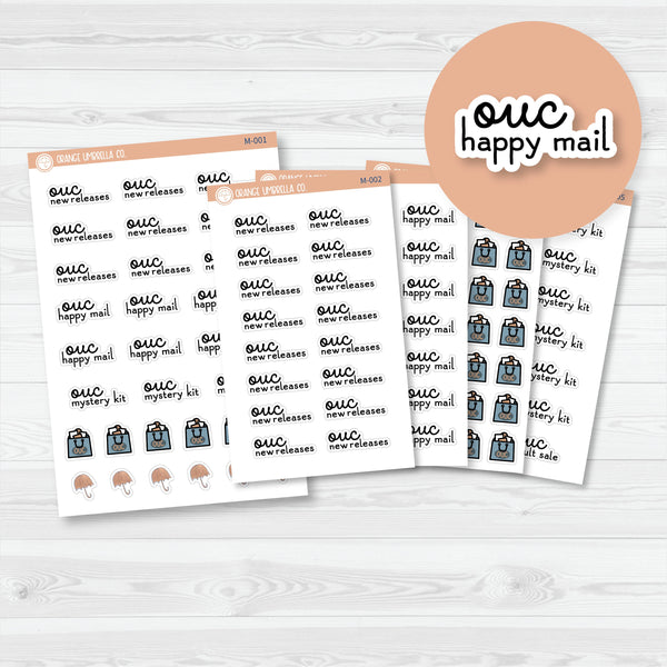 OUC Release Schedule | Mystery Kit | Happy Mail Planner Stickers | M-001-005