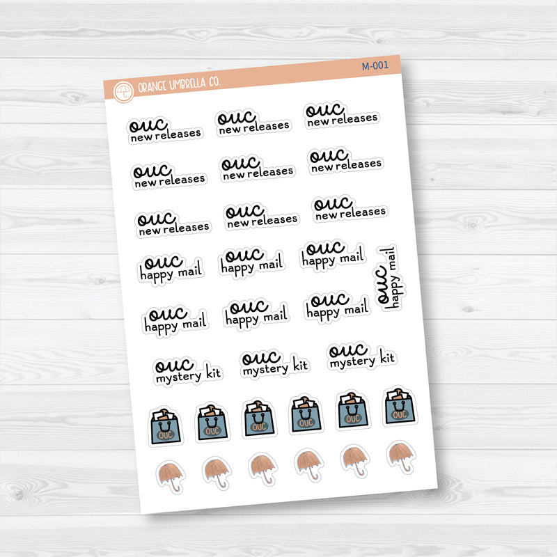 OUC Release Schedule | Mystery Kit | Happy Mail Planner Stickers | M-001-005