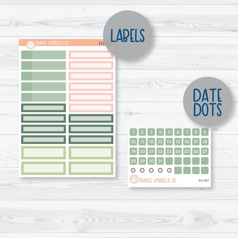 Optimistic | Spring 8.5 ECLP Monthly Planner Kit Stickers | 311-261