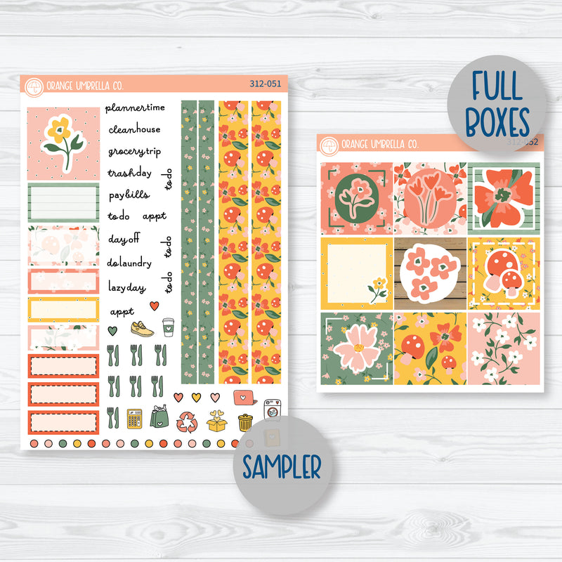 Handpicked Bouquet | Spring Floral Hobonichi Cousin Planner Kit Stickers | 312-051
