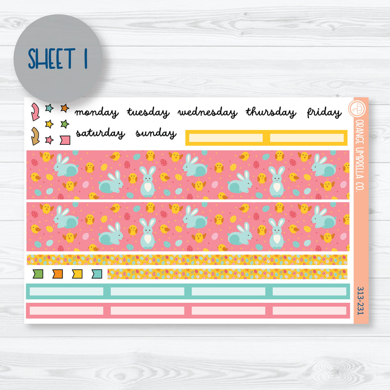 Easter 8.5x11 Plum Monthly Planner Kit Stickers | Hatching A Plan | 313-231