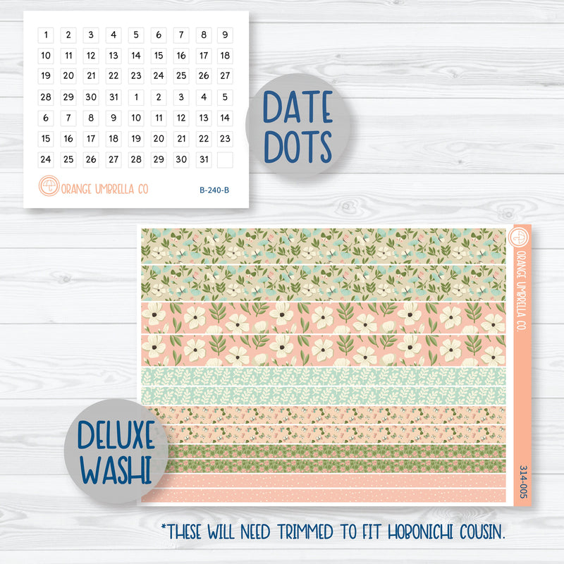 Spring Floral | Hobonichi Cousin Planner Kit Stickers | Little Garden | 314-051
