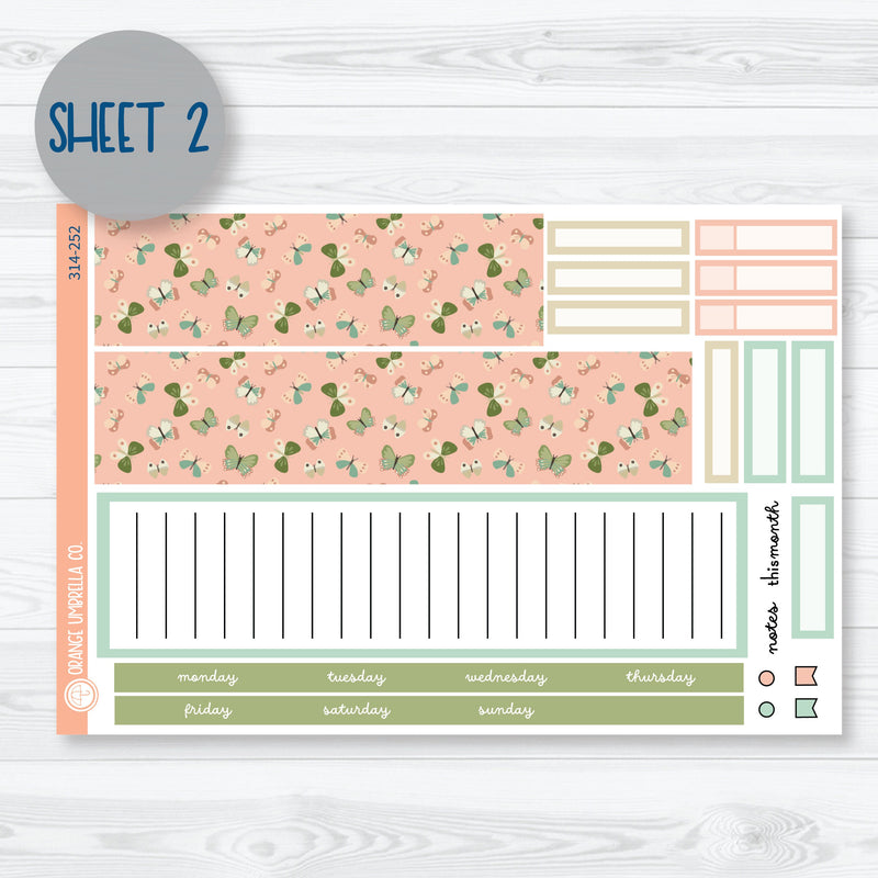 Spring Floral Kit 7x9 ECLP Monthly & Dashboard Planner Kit Stickers | Little Garden | 314-251