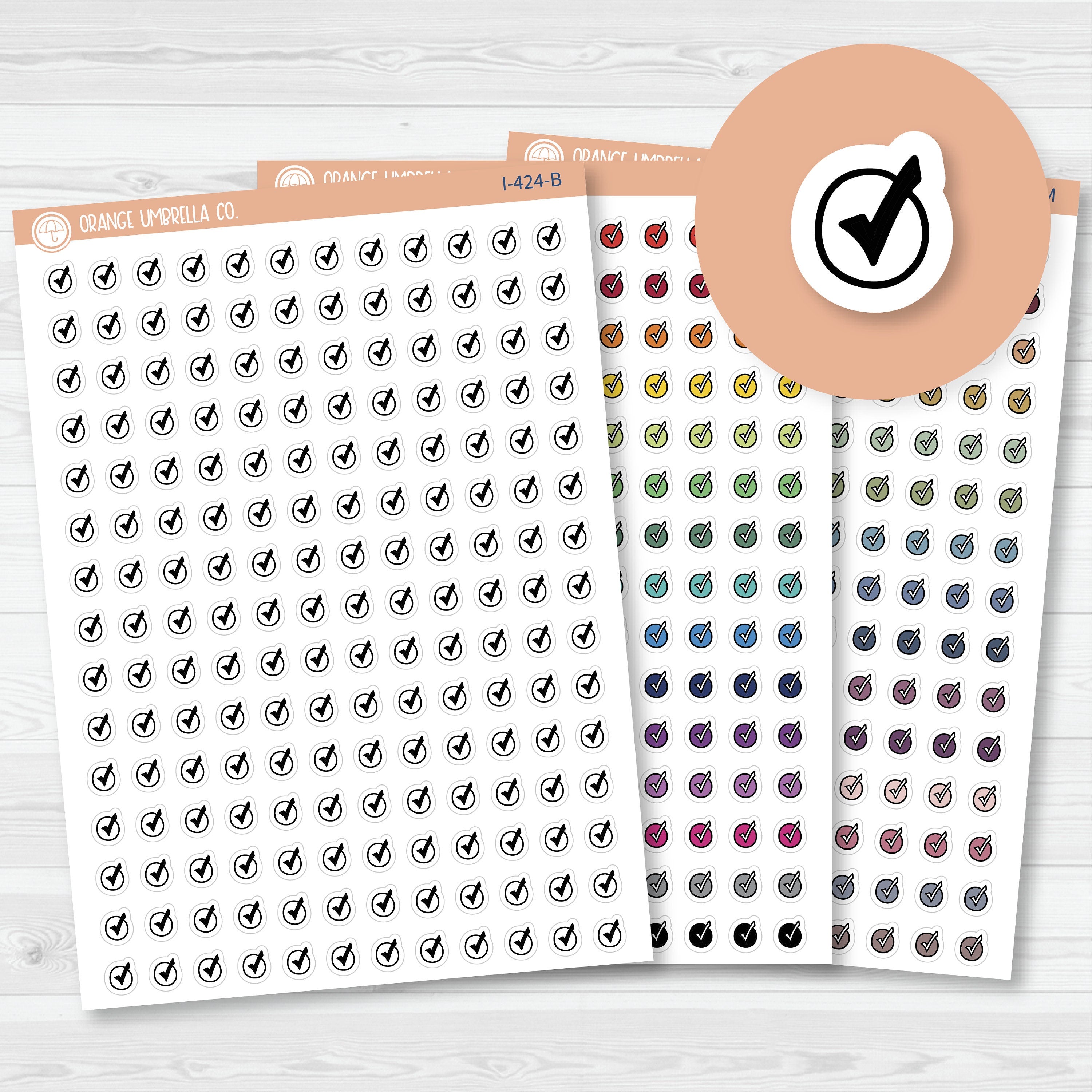 Checkmark Icon Planner Stickers | To Do Lists Icons | I-424