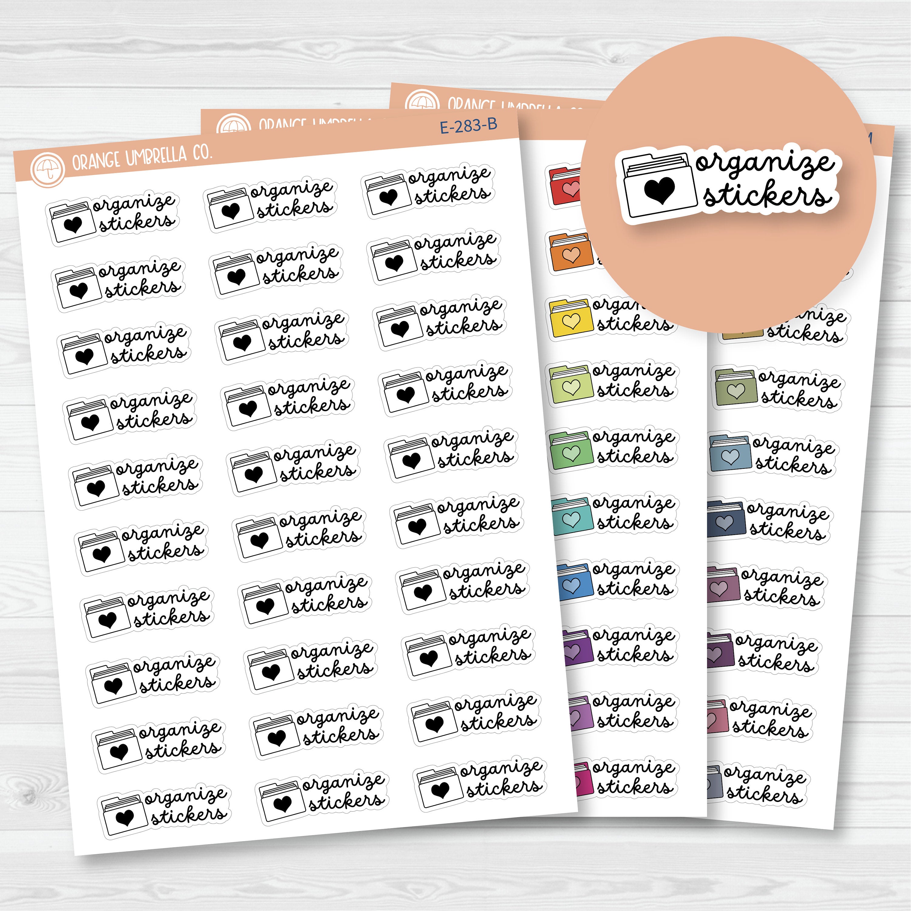 Organize Stickers Icon Script Planner Stickers | FC16| E-283
