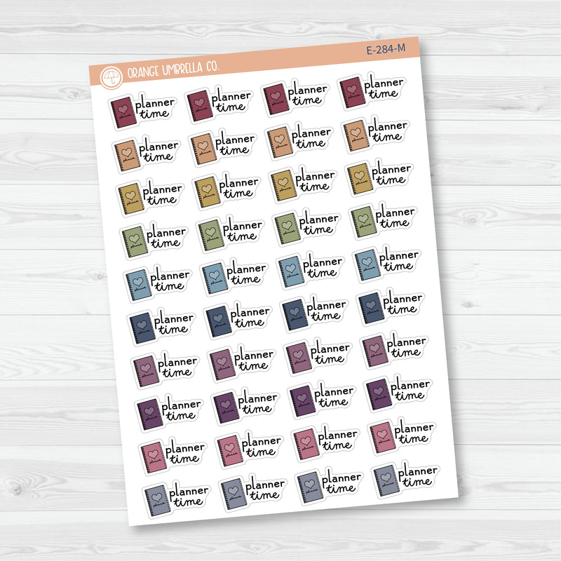 Planner Time Planner Stickers | Time To Plan Hand Doodled F16 | E-284