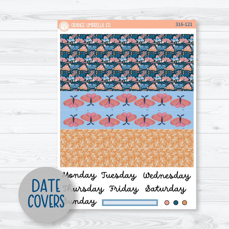 Spring Butterfly & Moths | A5 Daily Duo Planner Kit Stickers | Flutter By | 316-121