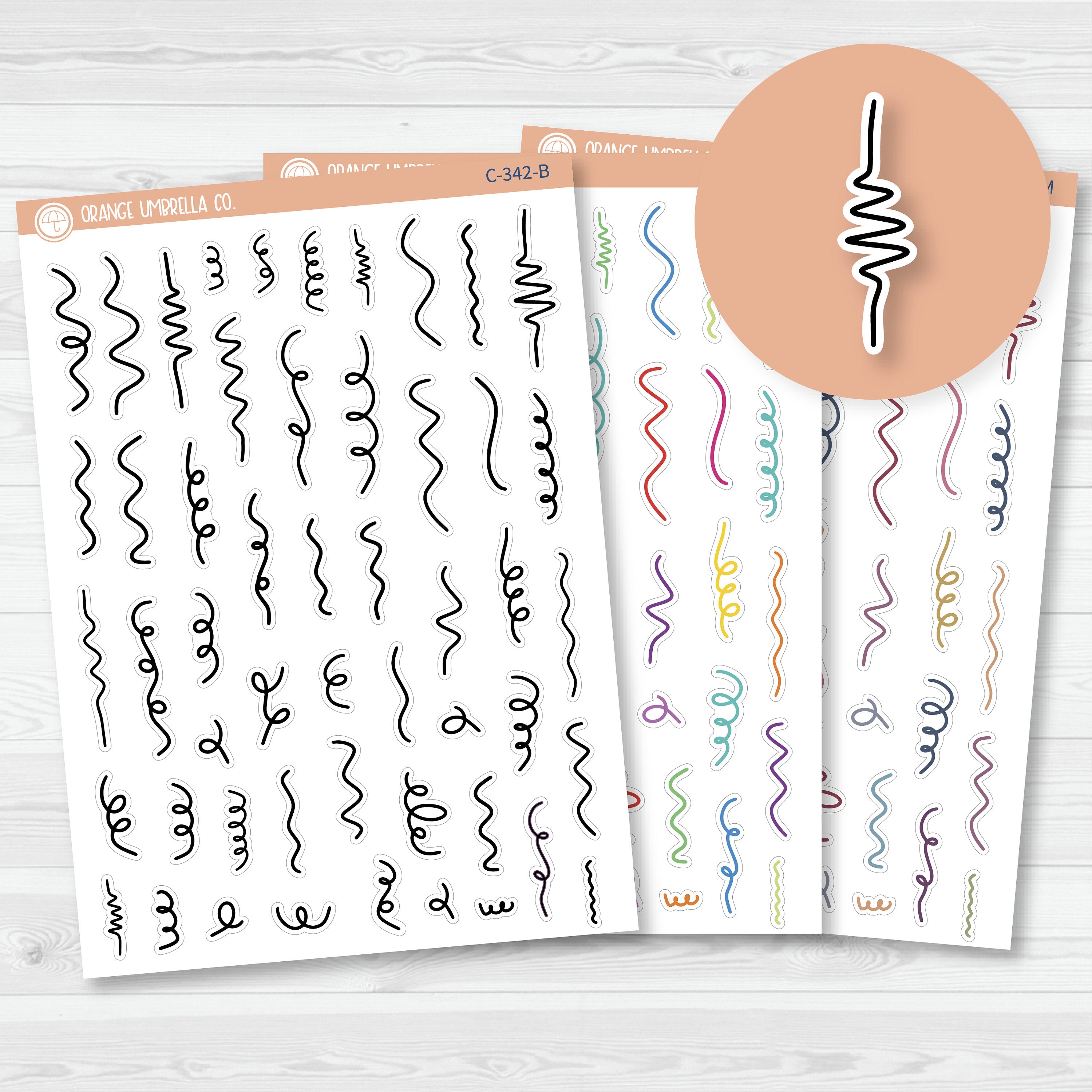 3/12- Hand Doodled Squiggles | C-342