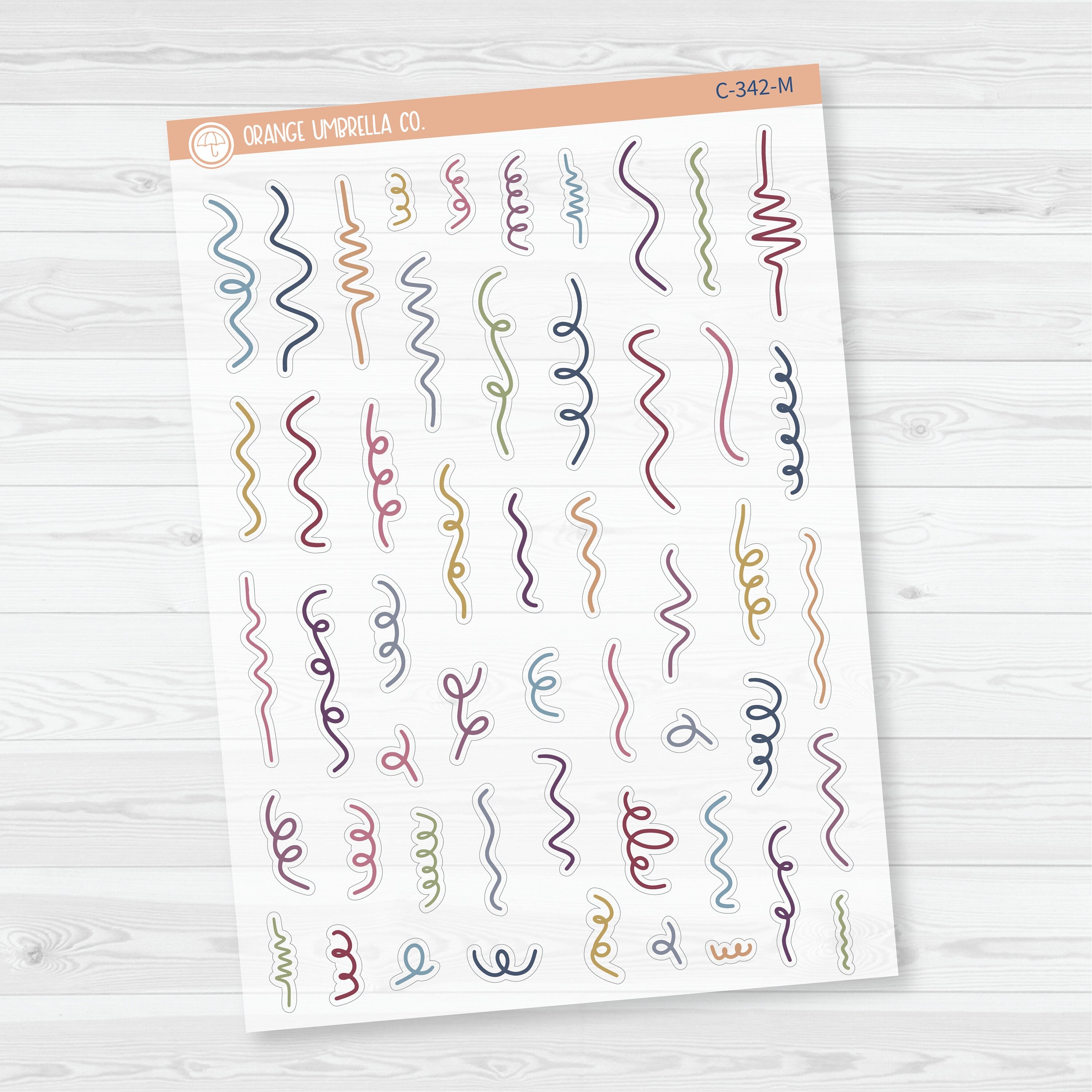 3/12- Hand Doodled Squiggles | Clear Matte | C-342-CM