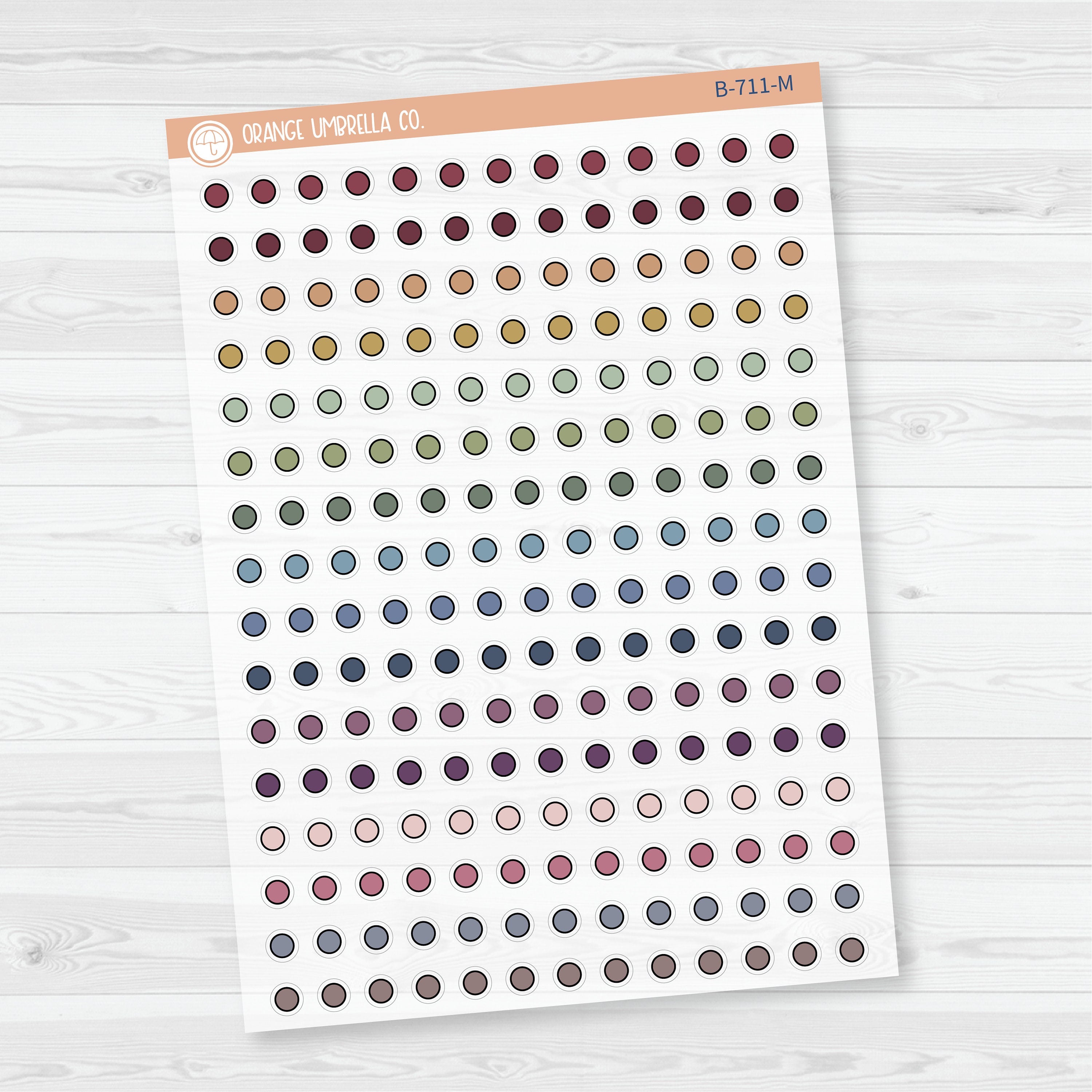 3/12-Tiny Circle Planner Stickers from Kits | Clear Matte | B-711-CM