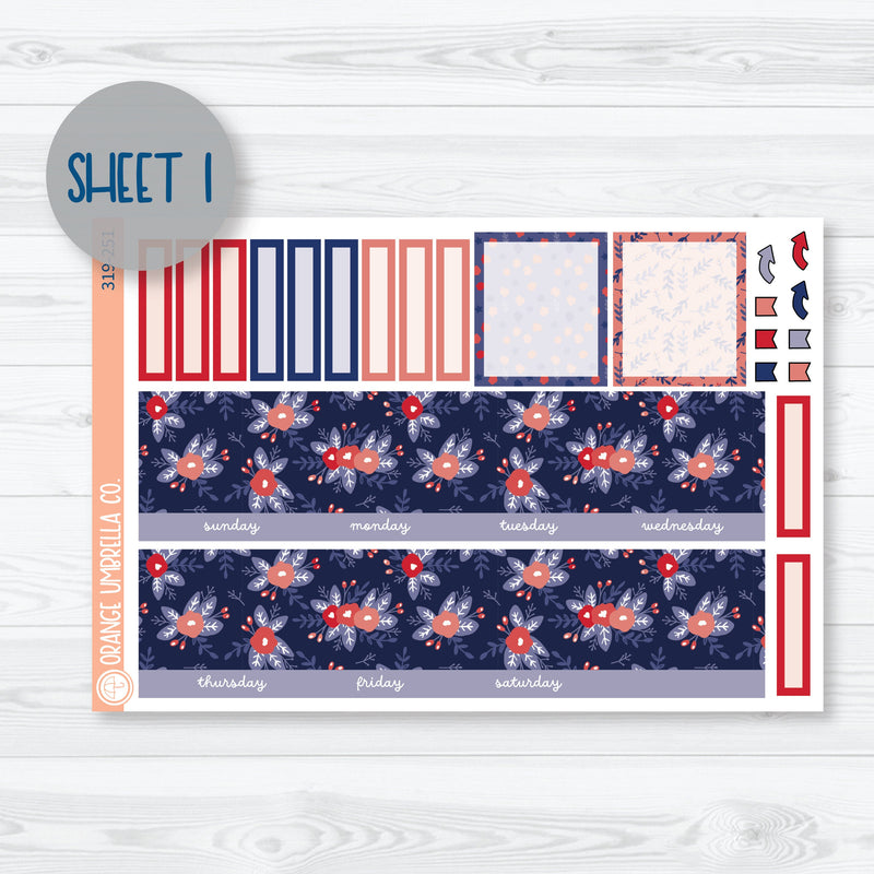 May Memorial Day | 7x9 ECLP Monthly & Dashboard Planner Kit Stickers | Patriot | 319-251