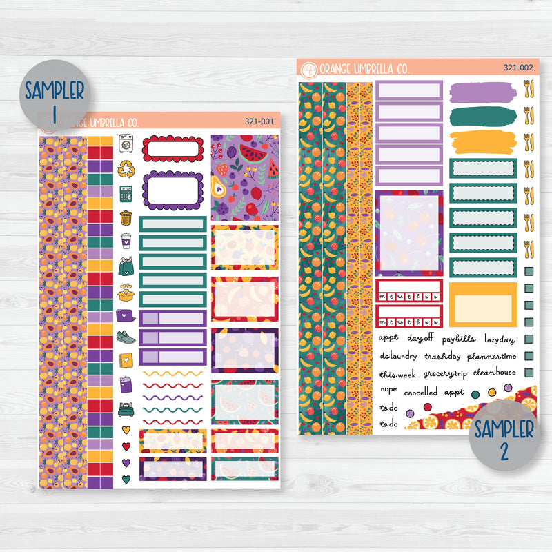 Summer Fruit Kit | Weekly Planner Kit Stickers | Jam Packed | 321-001