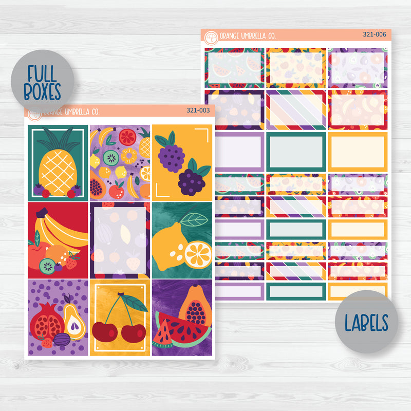 Summer Fruit Kit | Weekly Planner Kit Stickers | Jam Packed | 321-001