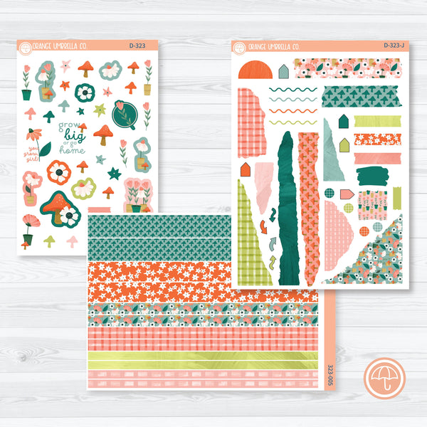 Whimsical Floral Kit | Deco Journaling Planner Stickers | D-323
