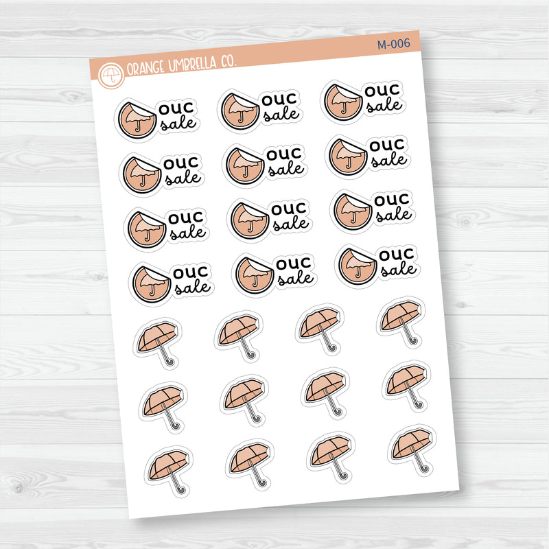 OUC Sale | OUC Umbrella Planner Stickers | M-006-008