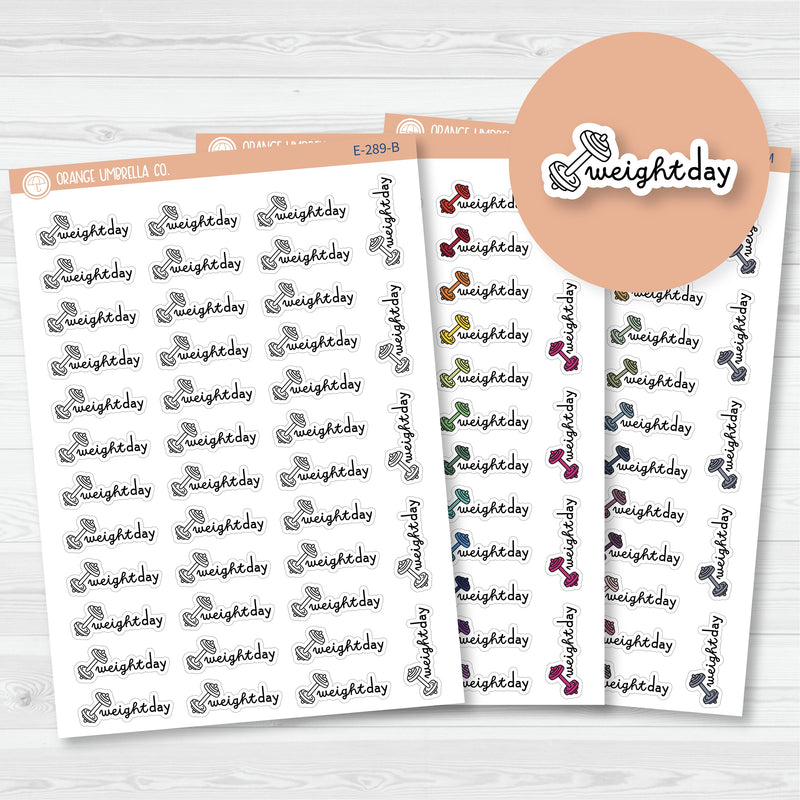3/12-Weight Day Planner Stickers | F16 | E-289