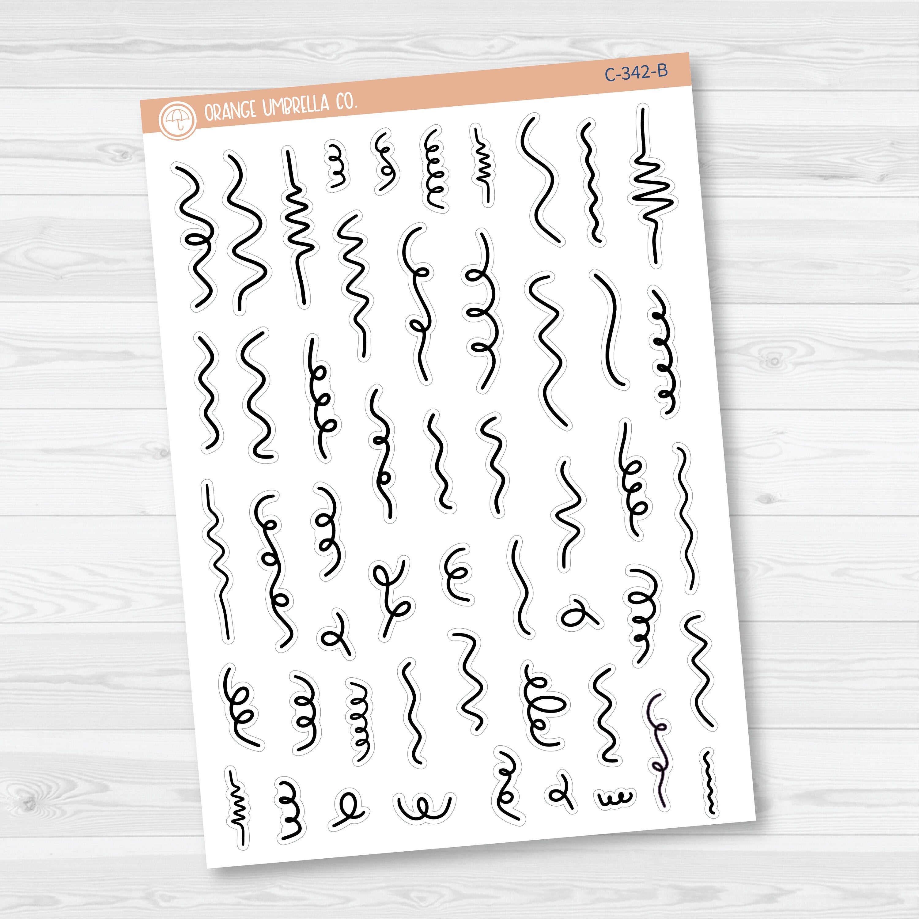 3/12- Hand Doodled Squiggles | C-342
