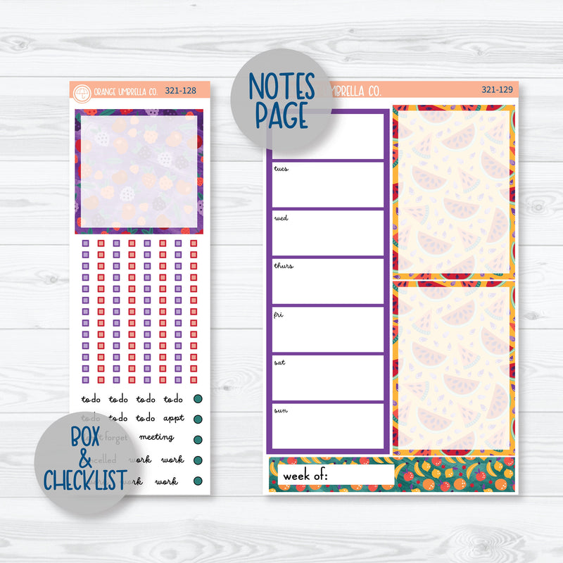 Summer Fruit Planner Kit | A5 Daily Duo Planner Kit Stickers | Jam Packed | 321-121