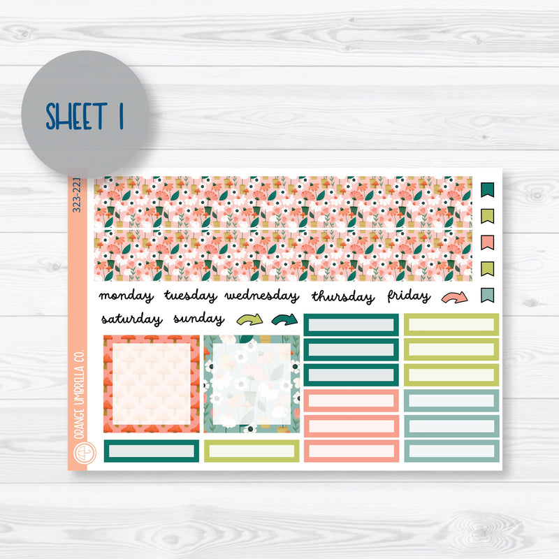 Summer Monthly Kit | Plum Monthly Planner Kit Stickers | Sprout | 323-221