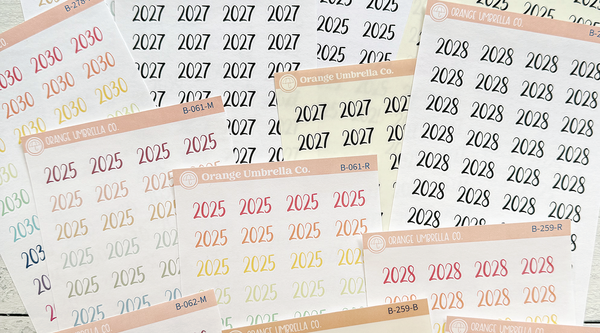 Product Spotlight — Mini Year Script Stickers