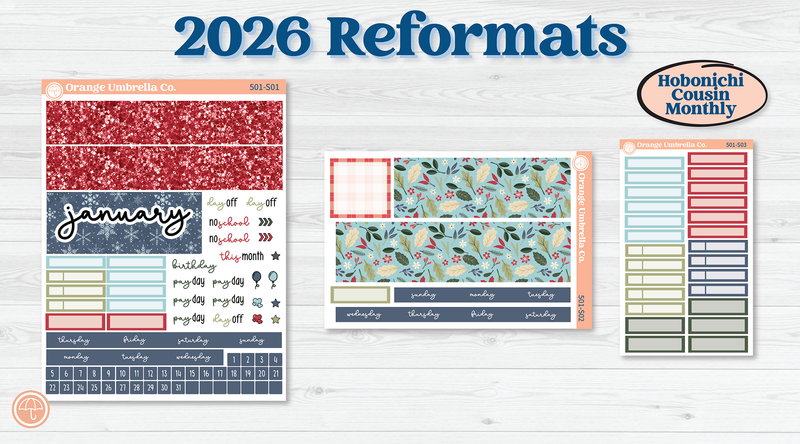 2026 Reformats — Hobonichi Cousin & Weeks Monthlies (Listings S & T)