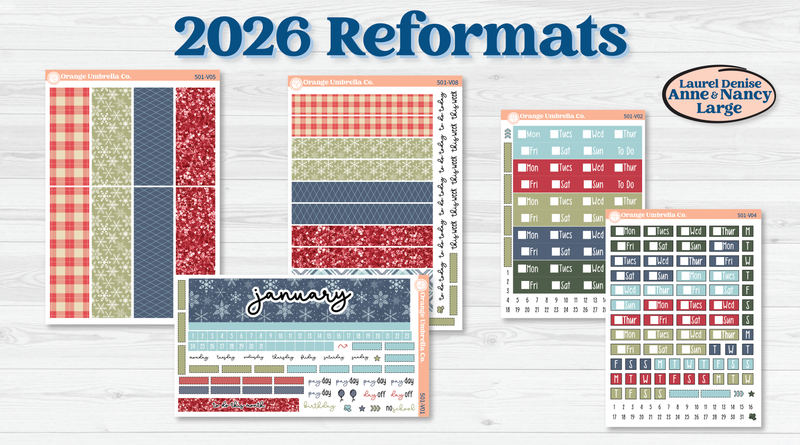 2026 Reformats - Laurel Denise Nancy, Anne, Scout & Jo Large (Listings V-X)