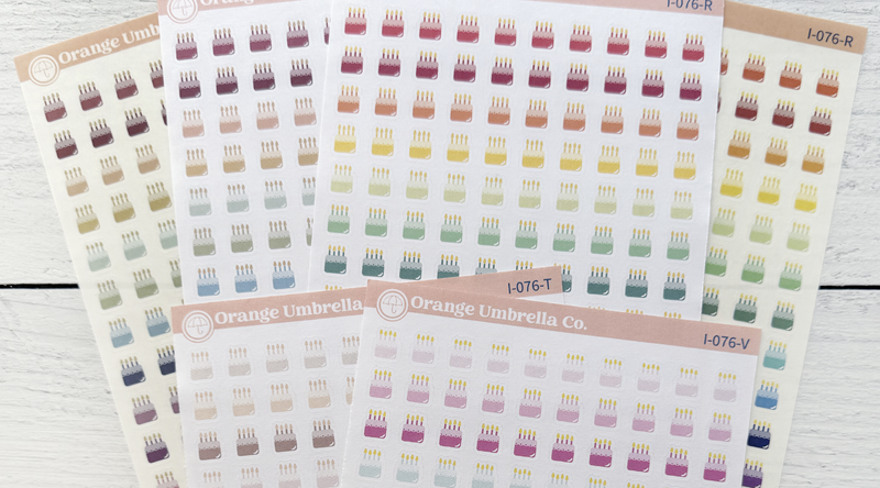 Product Spotlight: Micro Birthday Cake Stickers