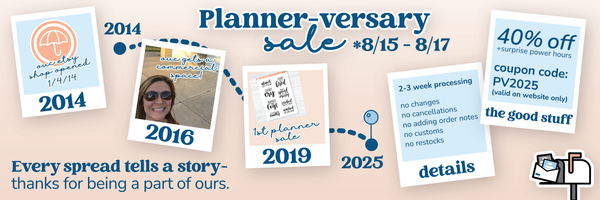 Planner-versary Sale: August 15–17