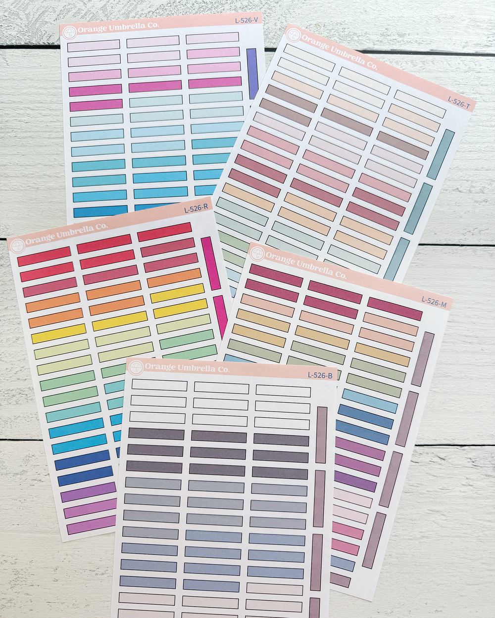 Solid Skinny Labels – Functional Planner Stickers