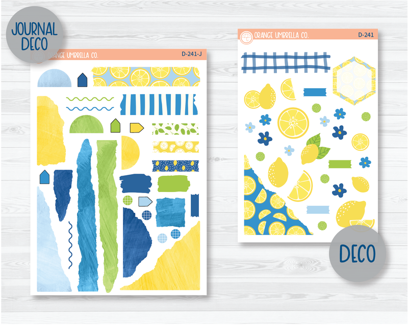 Lemon Squeezy Kit Deco Planner Stickers | D-241