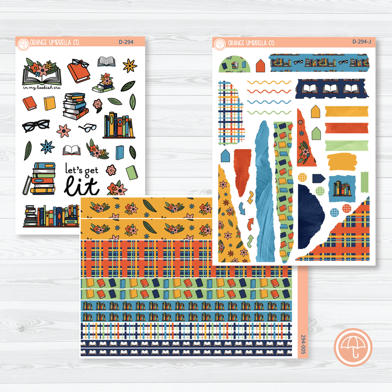 CLEARANCE | Book Planner Kit | Reading Kit Deco Planner Stickers | I'm Booked | D-294