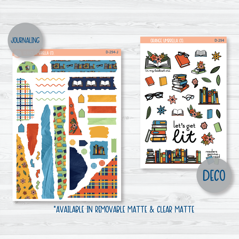 CLEARANCE | Book Planner Kit | Reading Kit Deco Planner Stickers | I'm Booked | D-294