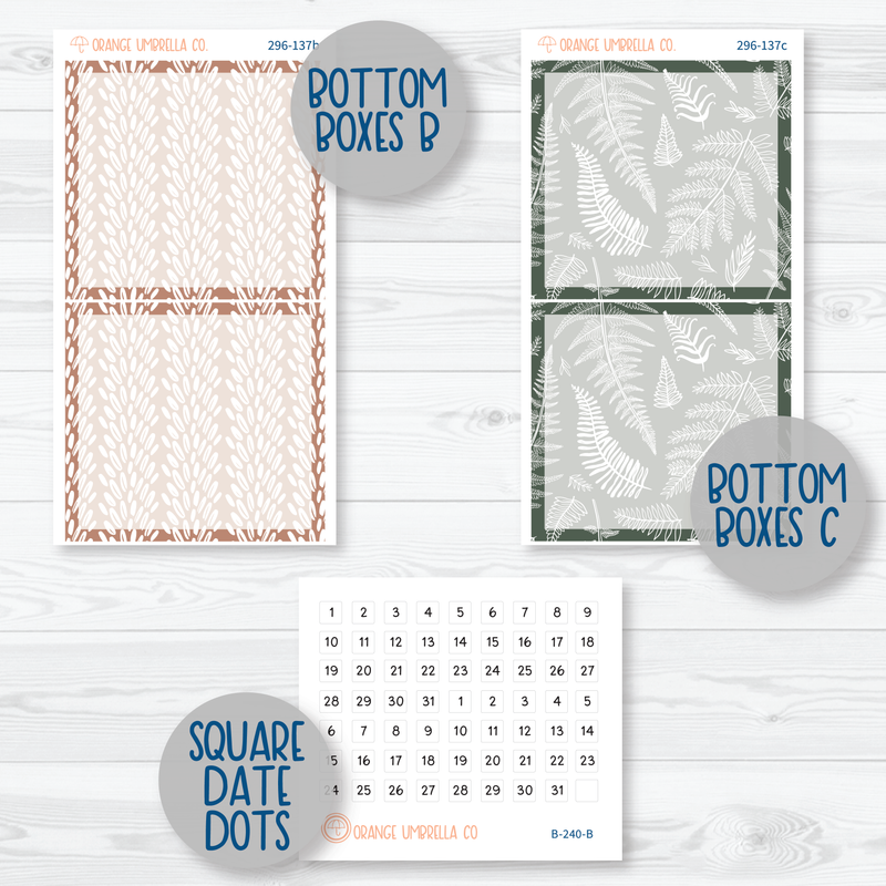 Tranquility | Botanical 7x9 Daily Duo Planner Kit Stickers | 296-131