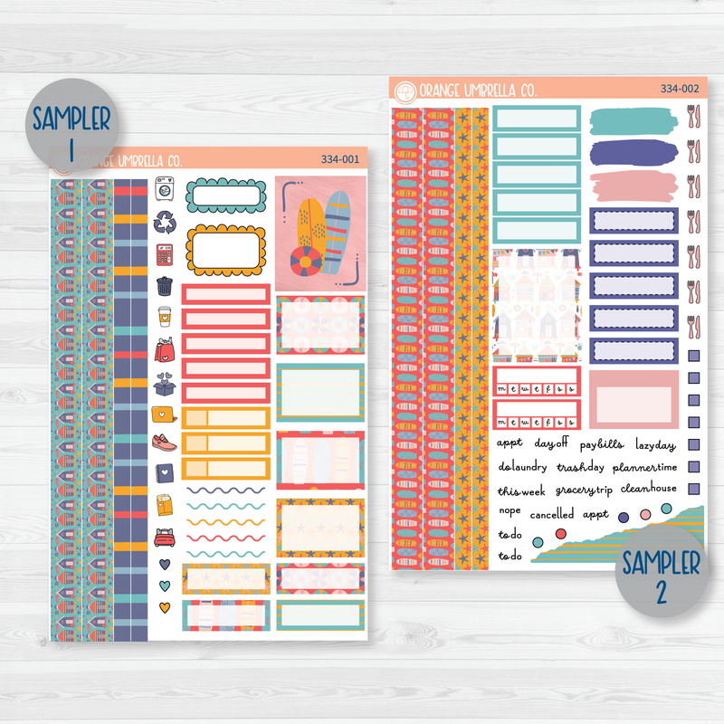 Beachside Vacation Planner Kit | Weekly Planner Kit Stickers | Feeling Crabby | 334-001