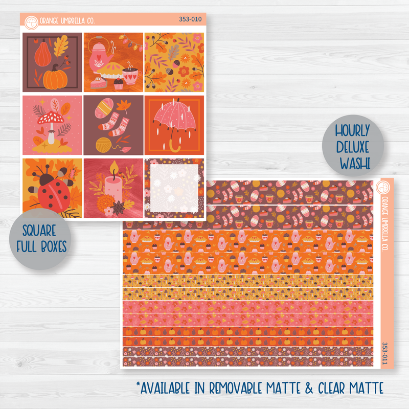 Autumn Vibes Kit | Weekly Planner Kit Stickers | Fall Around | 353-001