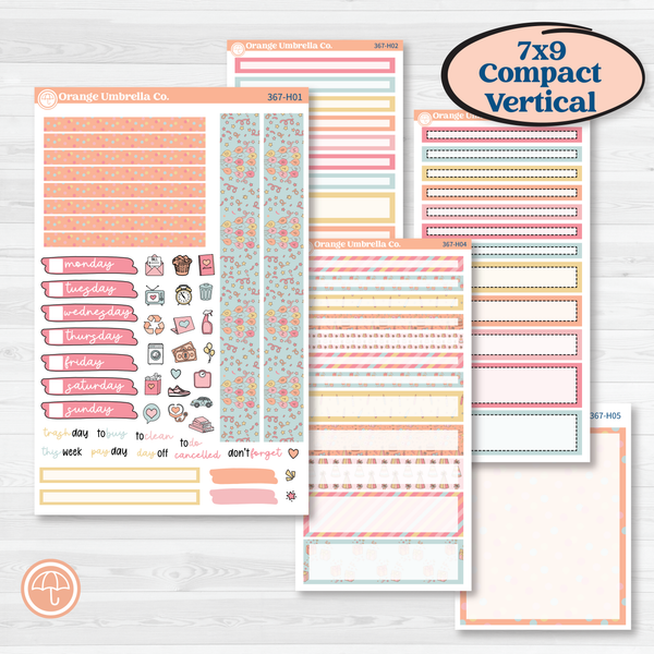 Birthday Planner Kit | 7x9 Compact Vertical Planner Kit Stickers | Give Them Cake | KIT-367-H