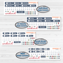 Winter Snowflake Kit | Weekly Sticker Kit for Vertical Planners like Erin Condren | Snow Problem | KIT-501-A