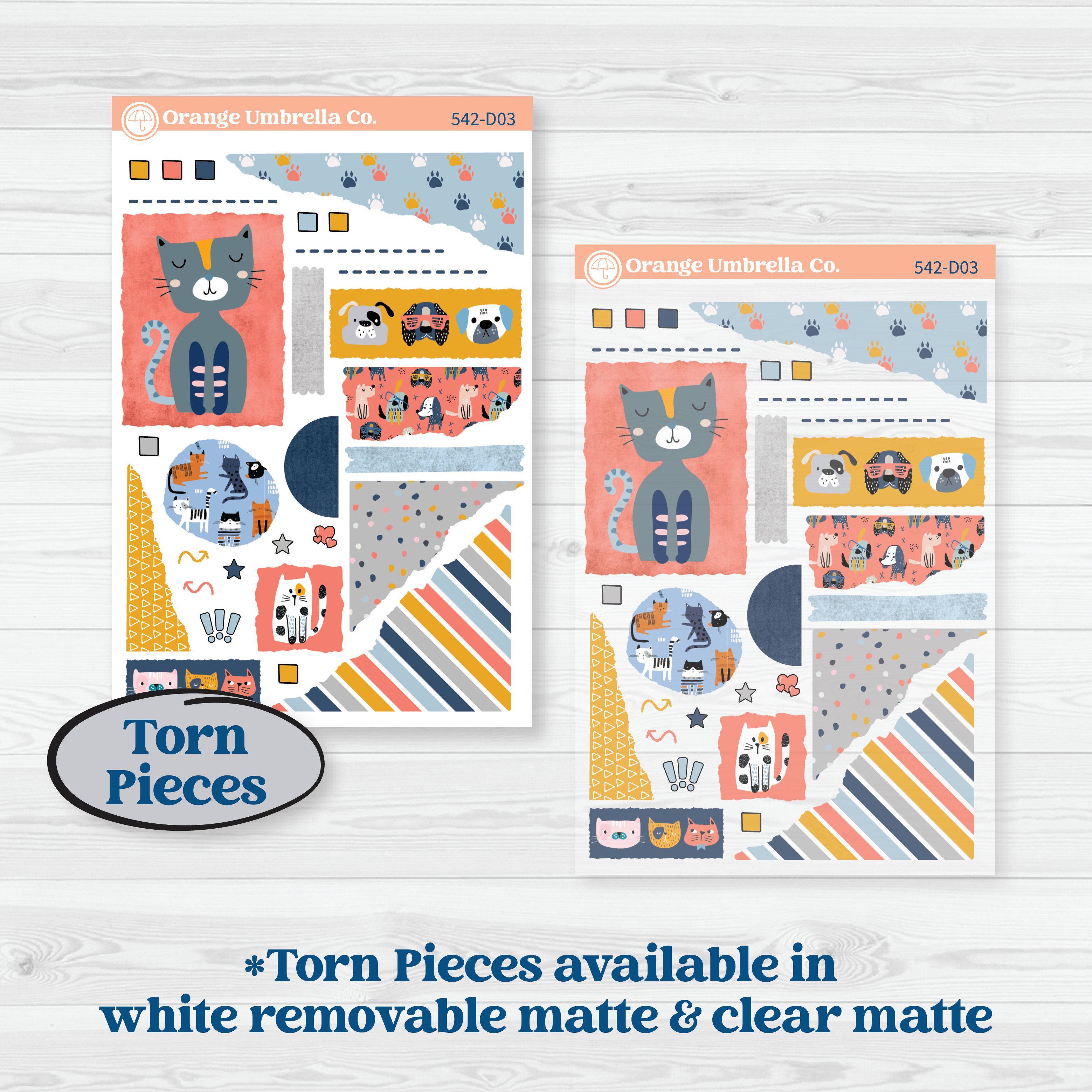 Pet Lover Planner Kit | Journaling or Scrapbooking Kit | Creative Junk Journal Planner Stickers | Furever Friends  | KIT-542-D