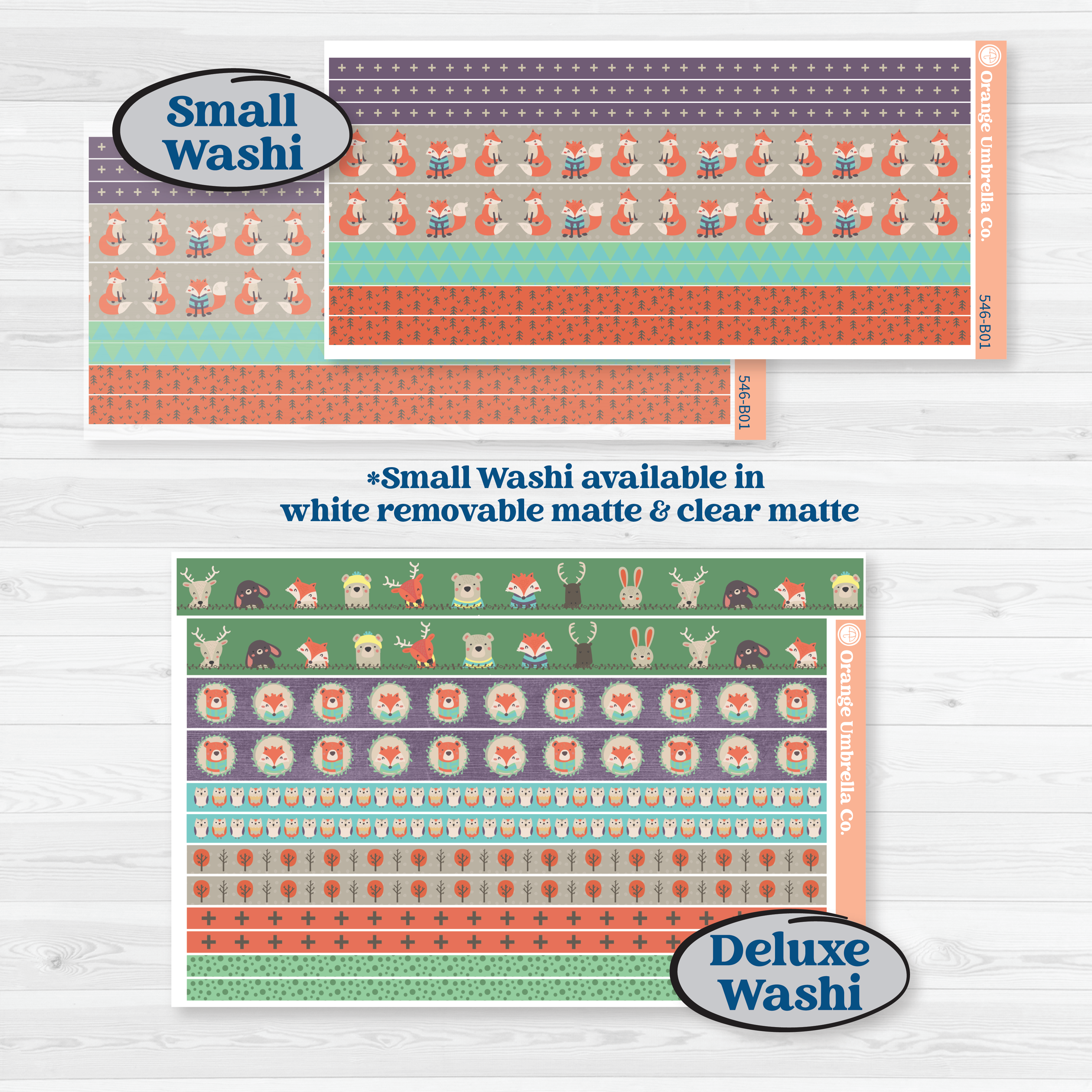 Woodland Animals Kit | Weekly Add-On Planner Kit Stickers | Forest Fluffs | KIT-546-B
