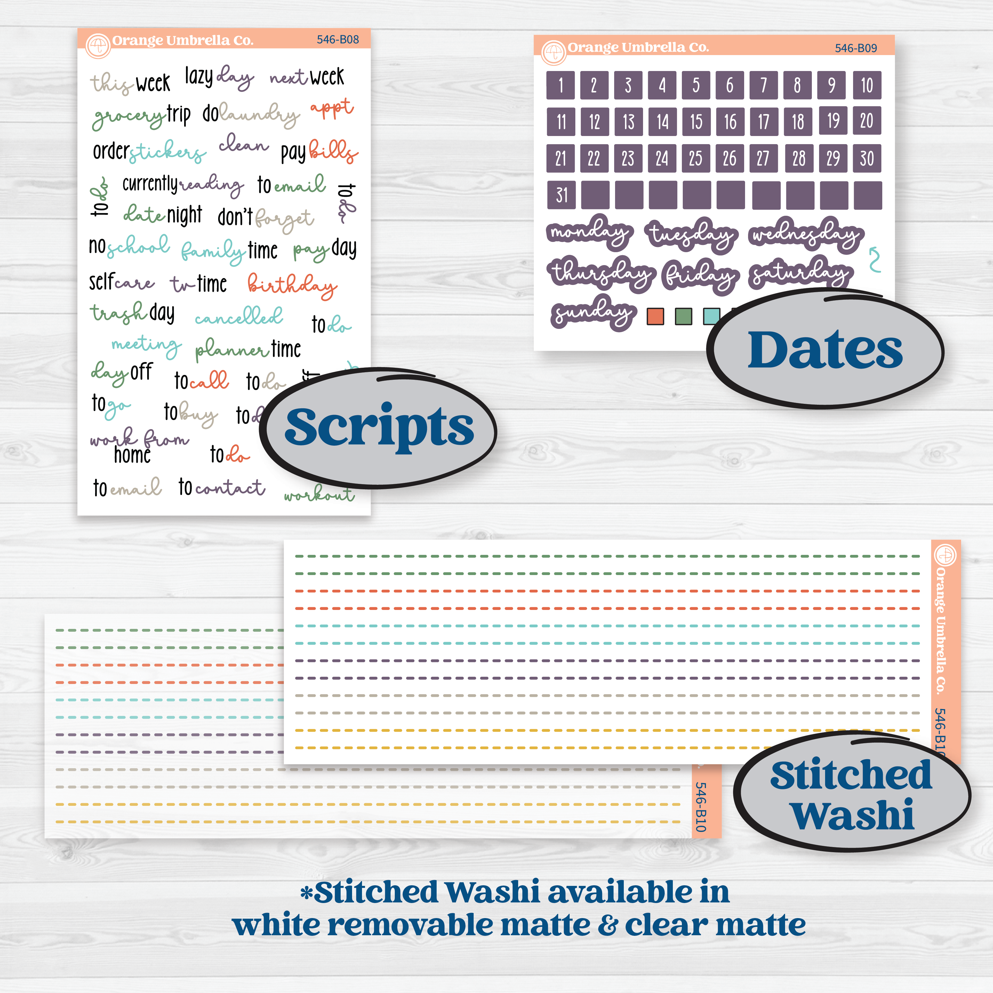 Woodland Animals Kit | Weekly Add-On Planner Kit Stickers | Forest Fluffs | KIT-546-B
