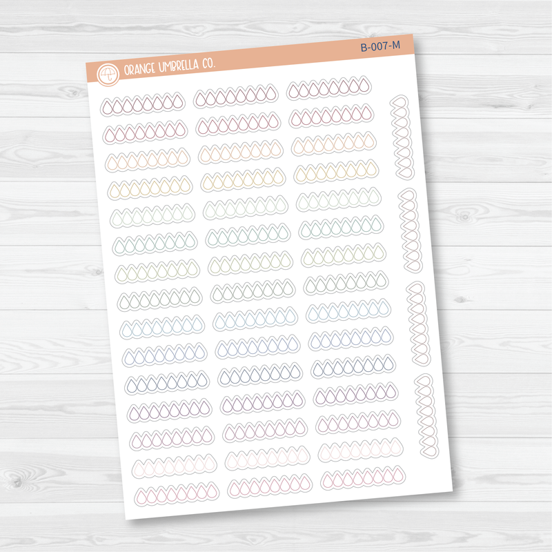 Hobinichi Water Icon Tracker Planner Stickers | B-007