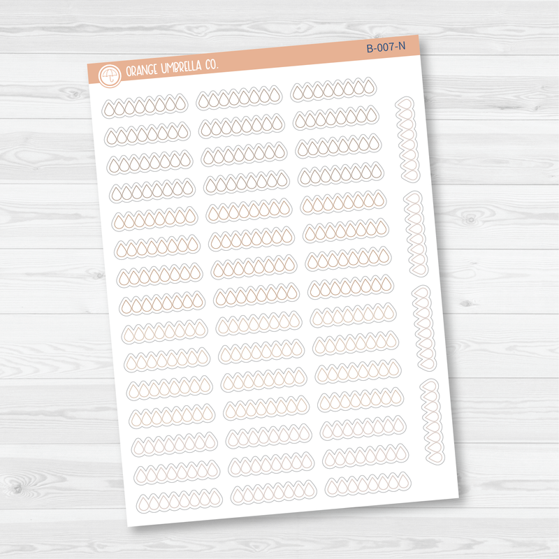 Hobinichi Water Icon Tracker Planner Stickers | B-007