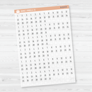 6 Months of Mini Date Dot Covers Planner Stickers | F16 Print | B-024-025-B