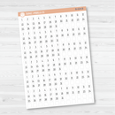 6 Months of Mini Date Dot Covers Planner Stickers | F16 Print | B-024-025-B