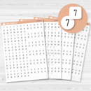 6 Months of Mini Date Dot Covers Planner Stickers | F16 Print | B-024-025-B
