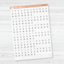 6 Months of Mini Date Dot Covers Planner Stickers | F16 Print | B-024-025-B