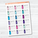Hydrate/Water - Half Box Tracker Planner Stickers | B-028