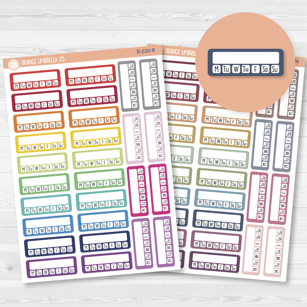 Habit Tracker - Single Planner Stickers | B-030